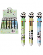 Lápices Retráctil 10 Colores Diseño de Panda x 36 Unds.