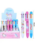 Lápices Retráctil 6 Colores Diseño de Unicornio x 36 Unds.