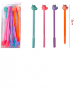 6 Cajas de Lápiz Diseño Gato Colores Surtidos.Medida:19 cm aprox.(1 Caja Trae: 12 PCS)