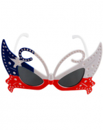 Lentes Bandera de Chile x 6 Unds. Medidas: 16.5 x 10 cm aprox.