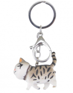 Llavero Figura de Gato Atigrado x 12 Unds. Medida: 6 x 5 x 3 cm aprox.