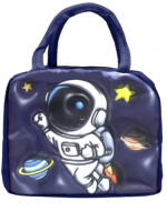 Lonchera Térmica Infantil 3D Astronauta x 6 Unds.Medida: 22 x 18.5 x 12 cm aprox.