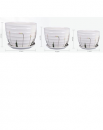 4 Set de Macetero de Cerámica con Diseño.(1 Set trae :3 PCS)