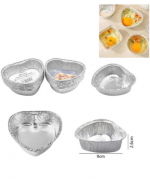 10 Set de Moldes Corazón de Aluminio (1 Set Trae 20 PCS) Medida: 9 x 2.6 cm aprox.