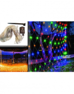 Malla Navideña Solar Luz Multicolor  x 4  Unds.Medida:1.5 Mt x 1.5  cm aprox.