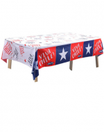 Mantel Plástico de Fiestas Patrias x 6 Unds. Medida: 137 x 274 cm aprox.