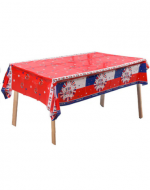 Mantel Plástico de Fiestas Patrias x 6 Unds. Medida: 137 x 274 cm aprox.
