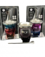 Mate con Bombilla Colores Surtidos x 4 Unds.