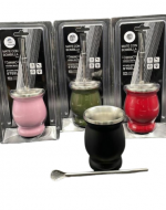 Mate con Bombilla Colores Surtidos x 4 Unds.