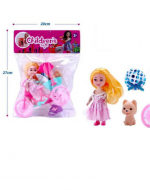 Mini Muñeca con Accesorios x 4 Unds.