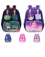 Mochila Escolar Infantil con Monedero x 12 Unds.Medida: 26 x 12 x 33 cm aprox.