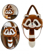Mochila Peluche Mapache Infantil x 6 Unds.Medida: 30 x 8 x 27 cm aprox.