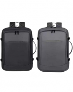 Mochilas de Viaje Expandible Color Negro y Gris x 6 Unds.