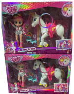 Muñeca con Pony y Accesorios x 4 Unds.