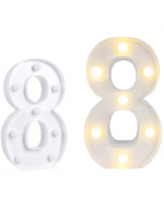 Número 8 con Luz Amarilla Led x 4 Unds.Medida: 22 x 10 cm aprox.