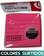 Nota Adhesiva Colores Surtidos x 12 Und. Medidas :76 x76 MM