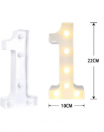 Numero con Luz Amarilla Led x 4 Unds.Medida: 22 x 10 cm aprox.