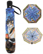 Paraguas de Cartera Automático Gato Calicó x 4 Unds. Medida: 30 cm aprox.