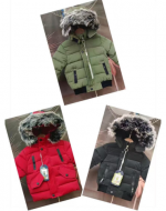 Parka de Niño Gorro Peludo Colores Surtidos x 12 Unds. Tallas: 11 - 14