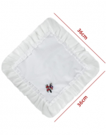 Pañuelo de Cueca con Borde Diseño Pareja de Baile x 36 Unds. Medida: 36 x 36 cm aprox.