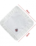 Pañuelo de Cueca con Borde Diseño Pareja de Baile x 36 Unds. Medida: 28 x 28 cm aprox.