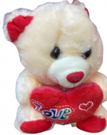 Peluche Osito Corazón x 4 Unds. Medida:20 cm aprox.