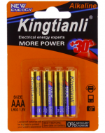 20 Set de Pilas Kingtianli AAA Alcalinas (1 Set Trae 4 PCS)