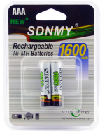 10 Set de Pilas SDNMY AAA Recargables (1 Set Trae 2 PCS)