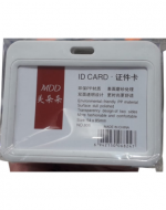 Porta Credencial Rígido Horizontal Color Blanco x 50 Unds. Medida: 54 x 85 mm aprox.