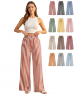 Pantalón Palazo de Mujer con Diseño Colores Surtidos x 4 Unds. Talla:  M / L  - XL / XXL - XXL / XXXL