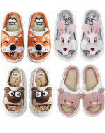 Pantuflas de Adulto Animales  x 36 Pares Tallas: 36 al 41