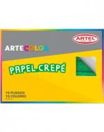 4 Set de Papel Crepé ARTEL.Medidas: 25 x 35 cm aprox.(1 Set Trae:10 Pliego - 10 Colores)