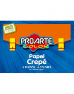 6 Set de Papel Crepé PROARTE.Medidas: 50 x 100 cm aprox.(1 Set Trae: 6 Hojas)