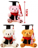 Peluche Osito Graduación Colores Surtidos x 12 Unds. Medida: 12 cm aprox.