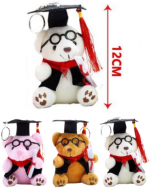 Peluche Osito Graduación Colores Surtidos x 12 Unds. Medida: 12 cm aprox.
