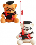Peluche Osito Graduación x 4 Unds. Medida: 25 cm aprox.