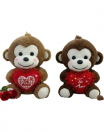 Peluche de Mono Corazón Te Amo x 4 Unds.Medida: 28 cm aprox.