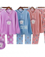 Pijama Mujer Plush Colores Surtidos  x 12 Unds.Talla:  M - L - XL - XXL