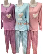 Pijama Mujer Franela Colores Surtidos  x 12 Unds.Talla:  M - L - XL - XXL