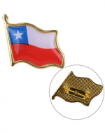 12 Set Pin Metálico Bandera de Chile (1 Set Trae : 6PCS) Medida: 2.5 cm aprox.
