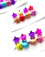 12 Set  de Pinche Estrella de Metal. Medidas: 1 cm aprox(1 Set Trae :8  PCS)