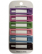 36 Set de Pinches de Metal Colores Pastel Surtidos.(1 Tira Trae:6 PCS)