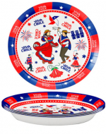 12 Set Platos de Cartón Viva Chile (1 Set Trae: 6 PCS) Medida: 18 cm aprox.