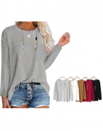 Polera Dama con Collar Colores Surtidos x 12 Unds.Talla: S / M - L/ XL