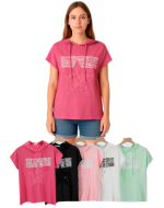 Polera de Dama Colores Surtidos x 12 Unds Talla: S/M -  M / L - L/XL