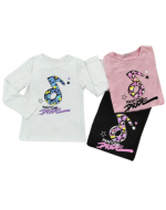 Polera Niña Manga Larga x 15 Unds. Tallas:  6 - 8 - 10 - 12 - 14