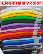 Camiseta Unisex Manga Larga (Elegir Talla y Color) x 4 Unds. Tallas: S - M - L - XL