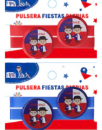 Pulsera con Diseño Pareja Fiestas Patrias x 12 Unds. Medidas: 9.5 cm aprox.