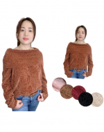 Sweater Chenille Colores Surtidos x 12 Unds. Tallas: Estandar