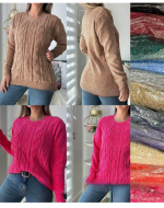 Chaleco Chenille para Damas Colores Surtidos x 6 Unds. Talla: S-M / L - XL